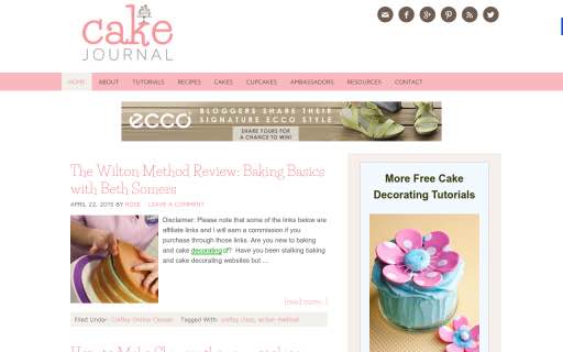 Cake Journal - BakeCalc bakery websites to follow