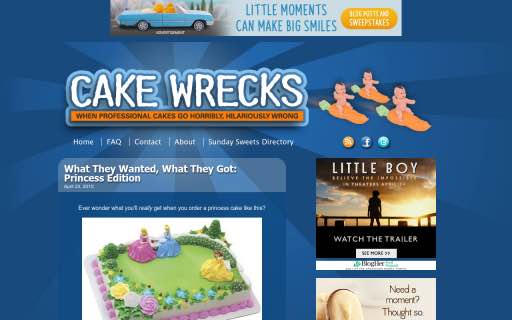 Cake Wrecks - BakeCalc bakery websites to follow