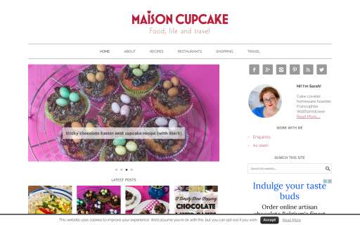 Maison Cupcake - BakeCalc bakery websites to follow