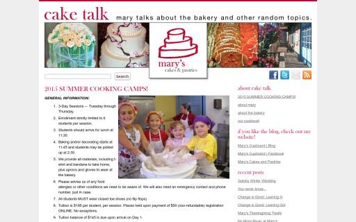 Cake Talk - BakeCalc bakery websites to follow